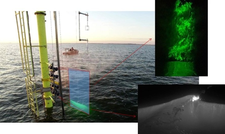 Das PIV-Experiments. <i>-Bild:Hereon-</i> PIV_Marc_Buckley_Forschung_KD