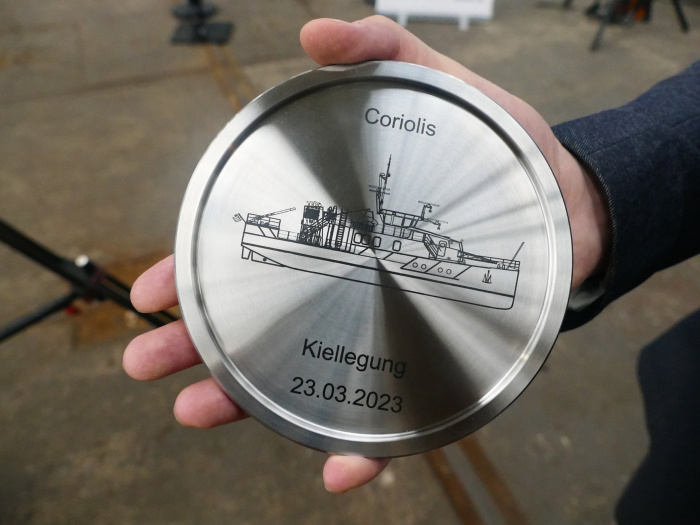 Kiellegung Münze Vorderseite