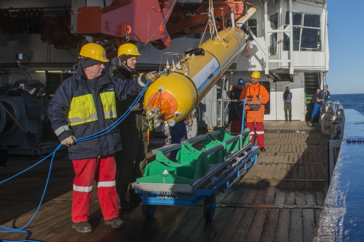 AUV-Einsatz von Polarstern im Arktischen Ozean. Foto: Alfred-Wegener-Institut / Esther Horvath 20170827 Awi Robex Polarstern 025 Ehorvath