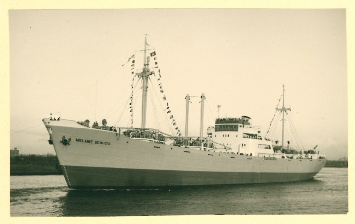 The freighter "Melanie Schulte" in 1952. Photo: Ostfriesisches Landesmuseum Emden