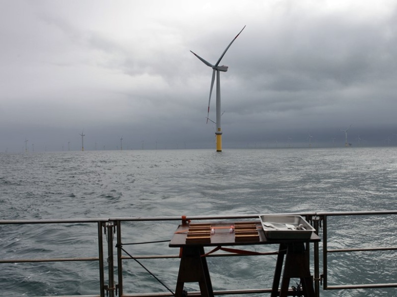 Arbeitsplatz an Deck eines Forschungsschiffs