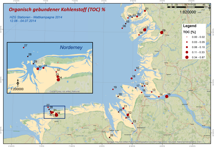 Karte Probenahmestationen (Karte: Ulrike Kleeberg) Probenstationen Toc Fin
