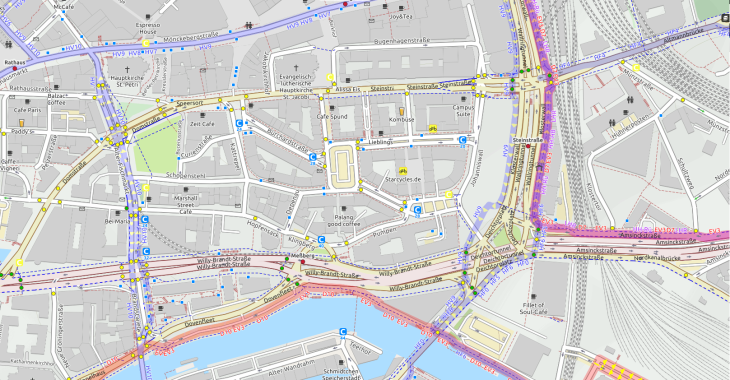 OpenCycleMap Fahrradroute zum Climate Service Center Germany (GERICS)
